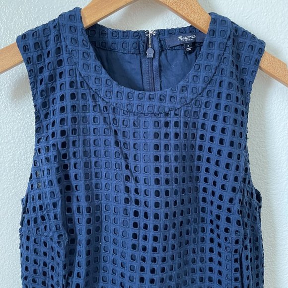 Madewell Dress Eyelet Sunshade A Line Sleeveless - Picture 3 of 10